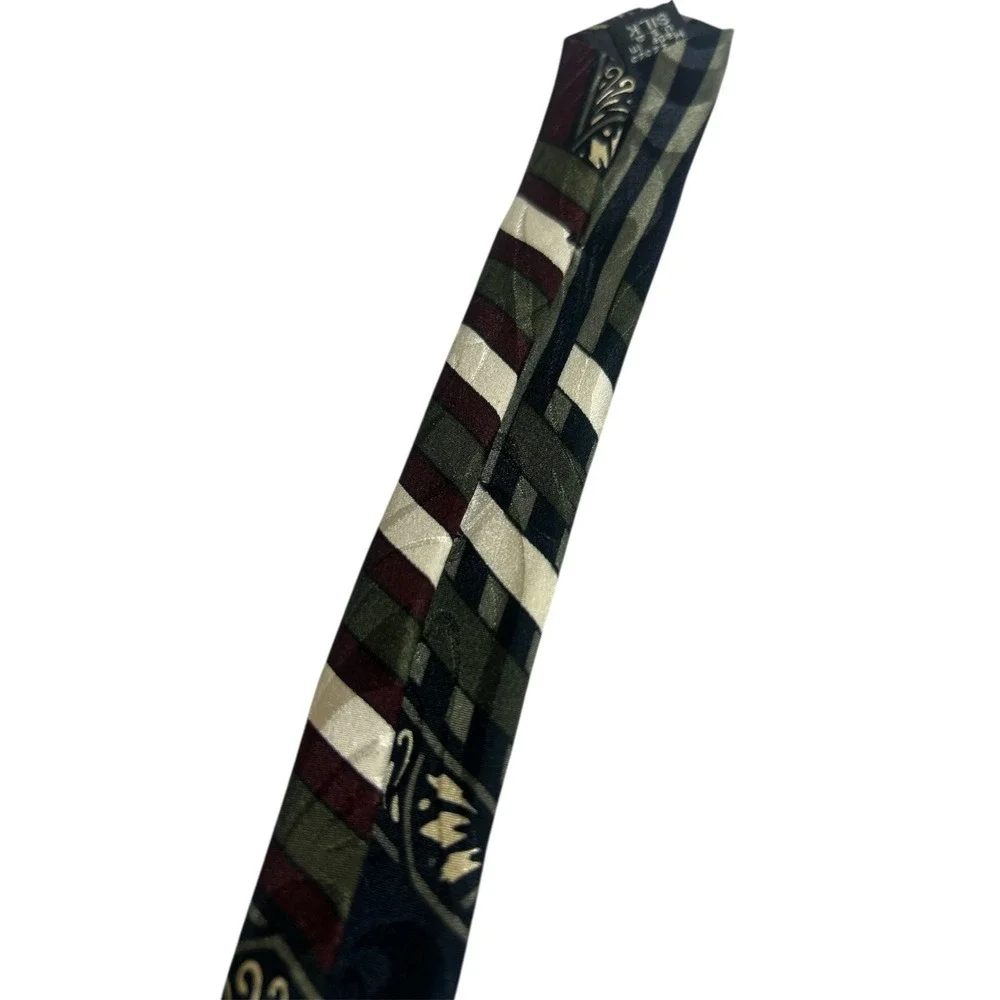 Vintage 100% Silk Tie Made in USA - Classic Ornamental Power Business‎ Necktie